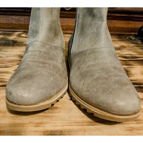 Sorel Harlow Leather Ankle Bootie Boots Womens Size 9 Waterproof Side Zip NEW - Picture 9 of 12